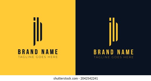 Este icono del logotipo incorpora con forma de rectángulo abstracto y tipo de letra de forma creativa. Diseño de logotipo de letras modernas en fondo amarillo y negro.