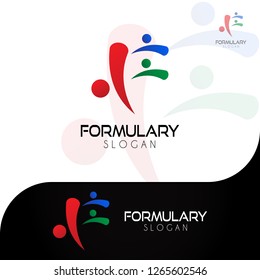 This logo illustrates the letter F. This logo is good for use by companies engaged in the pharmaceutical field or other fields engaged in the manufacture of drugs in the health field.