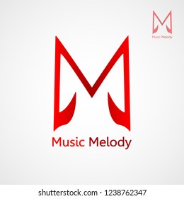 This logo illustrates the letter M with a song tone symbol. This logo is good to be used by companies or businesses that are engaged in the art of music.