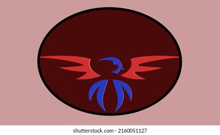 Esta es una ilustración del logo de un pájaro que extiende sus alas, adecuado para un logo para una comunidad de amantes de las aves, compañía, comida, especialmente comida para aves.