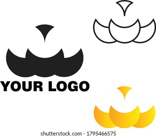 This logo is an image like there are three shapes that stick together and 1 shape is located above, which means it has one purpose. this is great for company logos