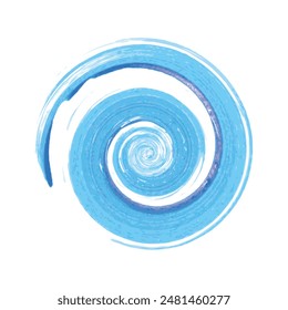 Dies ist ein Logo-Bild eines Wasserwirbels in Blau