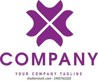 This logo i inspired by 4clovers. suitable for your branding needs