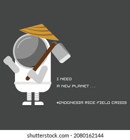 This logo is inspired by astronauts and farmers 