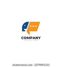 Este logotipo está inspirado en elefantes y chat, muy adecuado como logotipo de aplicación de chat.
