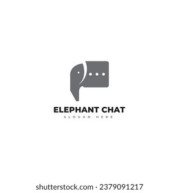 Este logotipo está inspirado en elefantes y chat, muy adecuado como logotipo de aplicación de chat.