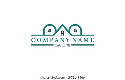 This logo is inspired by house construction and electrical construction