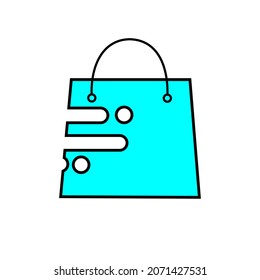 This logo is inspired by the image of a bag and speed