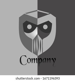 Este logotipo está inspirado en escudos y cráneos.
logotipo moderno y sencillo