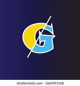 This logo inspired from letter "G" sliced