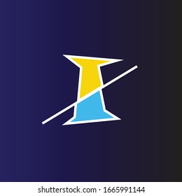 This logo inspired from letter "I" sliced