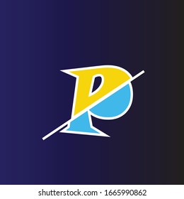 This logo inspired from letter "P" sliced