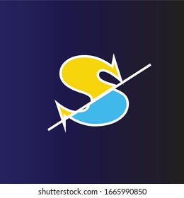 This logo inspired from letter "S" sliced