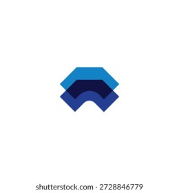 This logo interprets the letter 'A' through a futuristic, stacked geometric structure. The use of transparency and layering effects creates a dimension that symbolizes innovation, collaboration, and continuous progress
