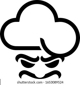 this is logo like a chief with the mad face and cloud hat 