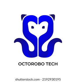 This Logo Is Made From The Merger Of Robot And Octopus, Very Suitable For Companies In The Field Of Technology, And Easy To Change The Color Gradation.