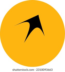 This is a logo with the meaning of a rapid progress and top with a signi