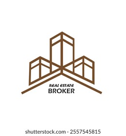 This logo is a modern, minimalist design tailored for a real estate professional.
