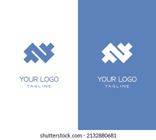 diseño de logotipo simple de dos peces