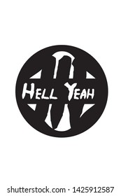 This logo is only a logo so that people remember the place where torture and misery in the afterlife is called hell
