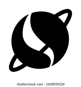 This logo planet have a so long river