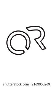 This is a logo with QR letters that is suitable for designing clothes, hats and shoes