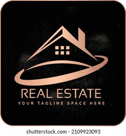Este es el logo del diseño de vectores inmobiliarios