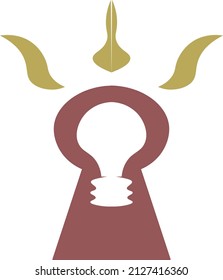 THIS IS A LOGO WITH RED LOCK ILLUSTRATION WITH A WHITE BULB INSIDE IT THAT'S MEAN SMART THING