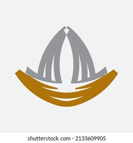 This logo represents an illustrative sailing boat as a right symbol of freedom and adventure. It is also very suitable to represent a combined navigation and a unique sailor logo not generic.