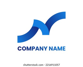 This logo represents the shape of a ribbon that folds into the letter N, Suitable for all business and corporate identities, especially those with the initials N