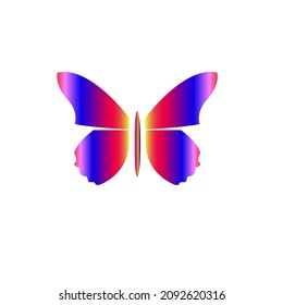 This is a logo shaped like a butterfly