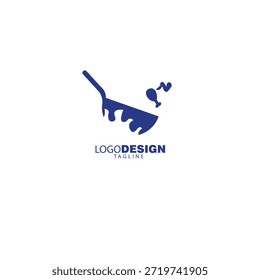 Este logotipo tiene forma de sartén con fuego debajo. Encima de la sartén hay muslos de pollo y un pollo representado como si volara. El diseño del logotipo se ve enérgico, creativo y adecuado para una marca culinaria.