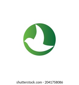 This logo shows the abstract of a bird in a circle shape, simple unique and easy to remember, suitable for all industries
