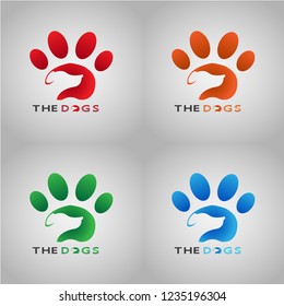 This logo shows a dog with its footprint as the background. This logo is good for use by companies or businesses. But this logo can also be used as an application logo.