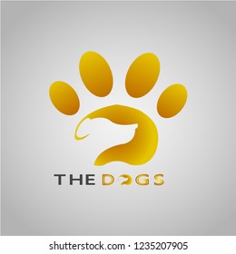 This logo shows a dog with its footprint as the background. This logo is good for use by companies or businesses. But this logo can also be used as an application logo.