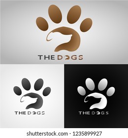 This logo shows a dog with its footprint as the background. This logo is good for use by companies or businesses. But this logo can also be used as an application logo.