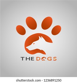 This logo shows a dog with its footprint as the background. This logo is good for use by companies or businesses. But this logo can also be used as an application logo.