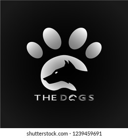 This logo shows a dog with its footprint as the background. This logo is good for use by companies or businesses. But this logo can also be used as an application logo.