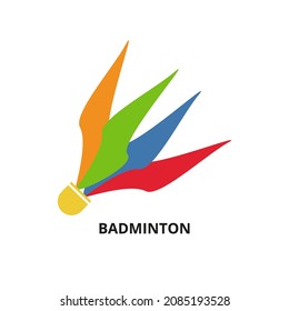 Este es un logotipo de baraja badminton moderno minimalista