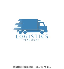 This logo is a simple and modern logo design for logistics and transportation business The dominant blue color gives the impression of professional and reliable.
