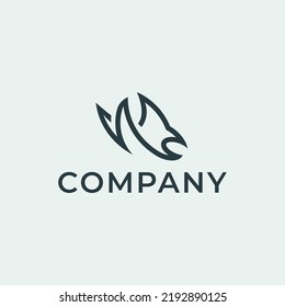 This logo is a simple stingray logo that has a simple, minimalist, modern, abstract style.