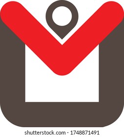 This logo is suitable for application icons that provide services such as chat and map features to bring together clients.