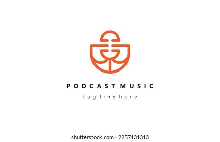 Este logotipo es adecuado para una identidad de icono o marca relacionada con Podcast Studio, estudio de música o estudio de grabación. No se recomienda para alimentos, propiedades, contratistas y similares.