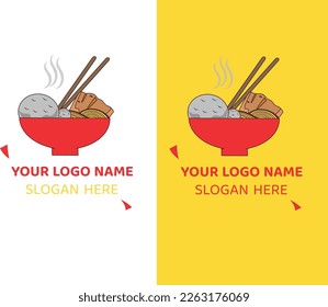 Este logotipo es adecuado para aquellos que vayan a hacer negocios de comida de fideos y de fideos.