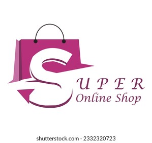 Este es el logo de una tienda súper online con archivo vectorial en un diseño asombroso
