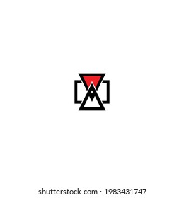 this is logo, symbol, icon, volcano, mountain.

describes a volcano as a business identity in the field of travel, hotels, lodging.