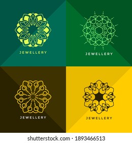 this is a logo or symbol template with a mandala style. this design can be used for a jewelery shop logo