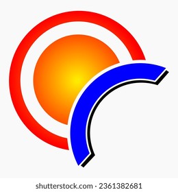 This logo symbolizes the sun rising behind the hill