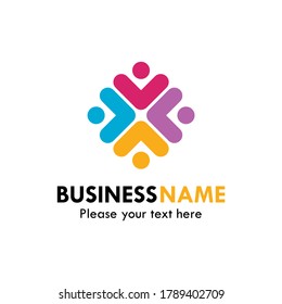 This is logo teamwork, communication, association, group, partnership. suitable for corporate, company, symbol