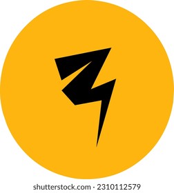 This is a logo that looks like a lightning bolt with three indentations 